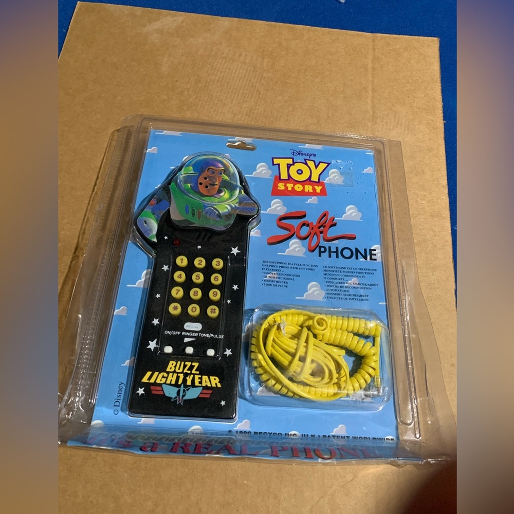 1996 Recyco Disney Toy Story Soft Phone Buzz Lightyear NEW Sealed